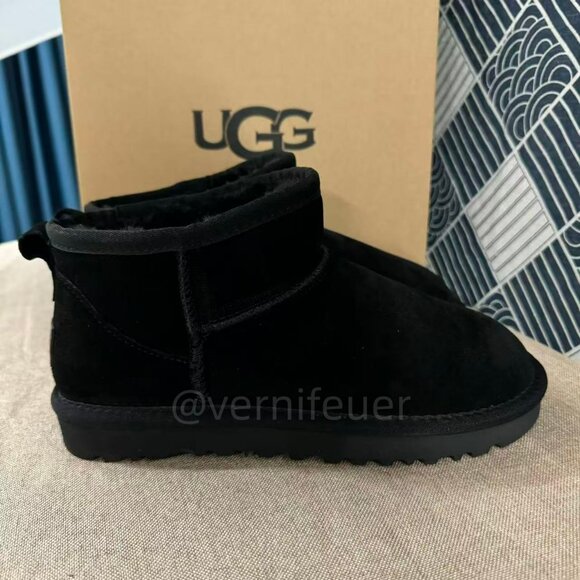 New Ugg Womens mini Snow boots Black - Picture 2 of 5